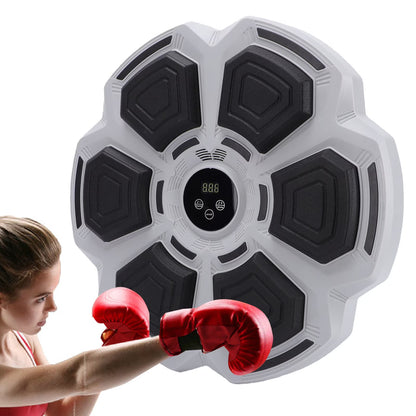 Music Boxing Machine Bluetooth Wall Mounted Smart Boxing Training Punching Equipment with Gloves for Adults Home Indoor Gym